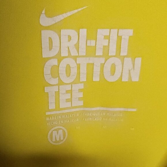 Nike Yellow Funny Saying Athletic Top Medium - Picture 4 of 4